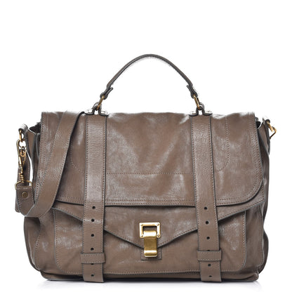 Proenza Schouler Lambskin Large PS1 Satchel Smoke 1 of 8