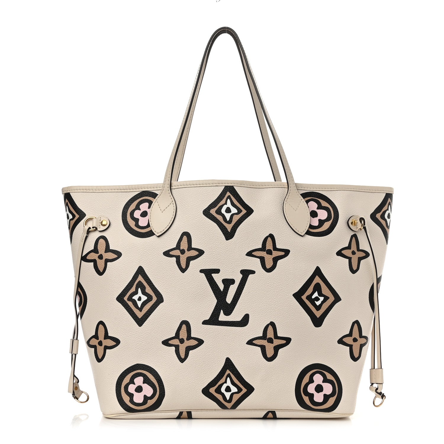 Louis Vuitton Monogram Giant Wild at Heart Neverfull MM Creme 1 of 11