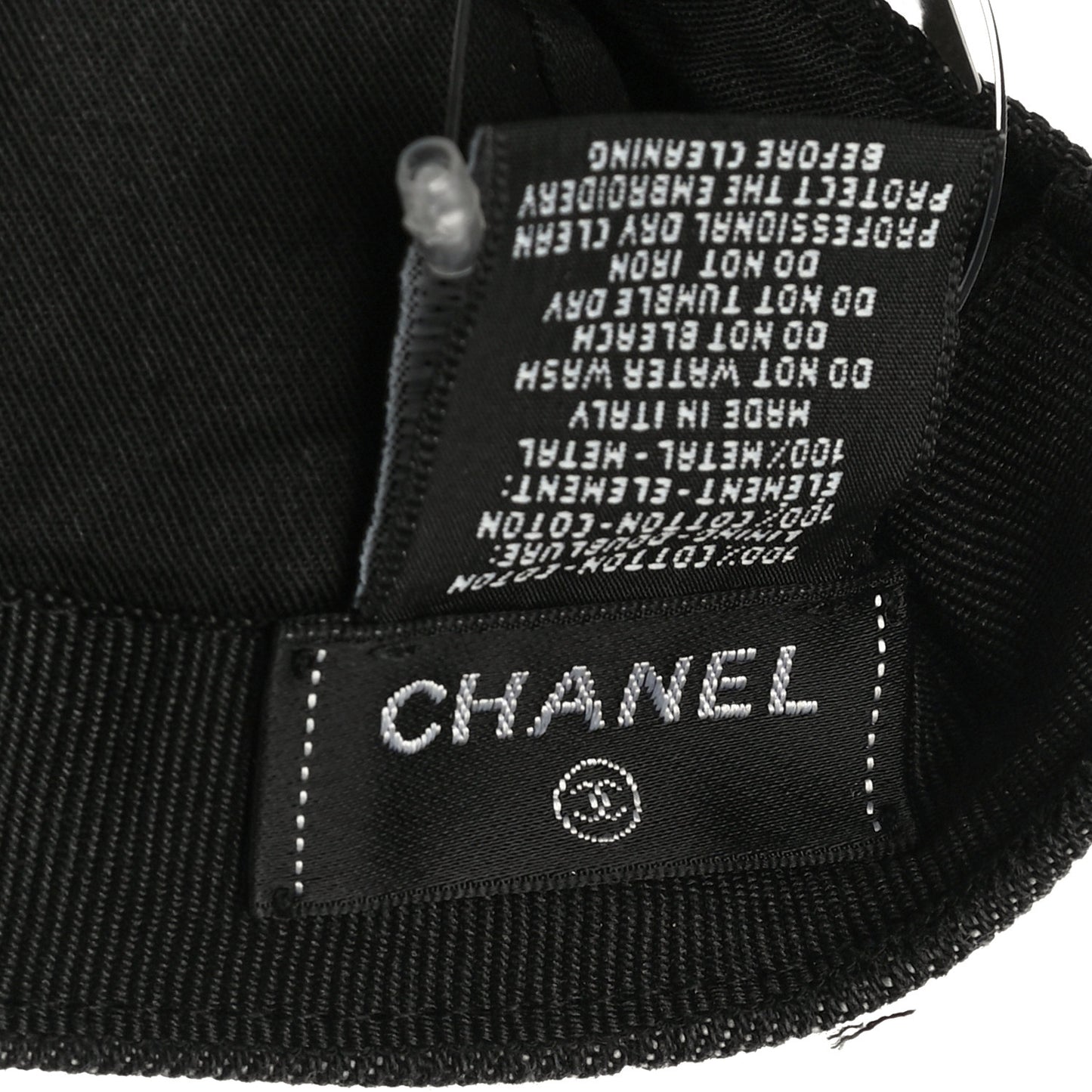 Cotton Sequin CC Cap Hat Black