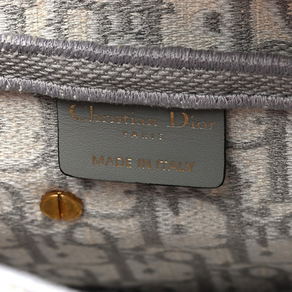 Christian Dior Oblique Embroidered Saddle Bag Gray 6 of 10