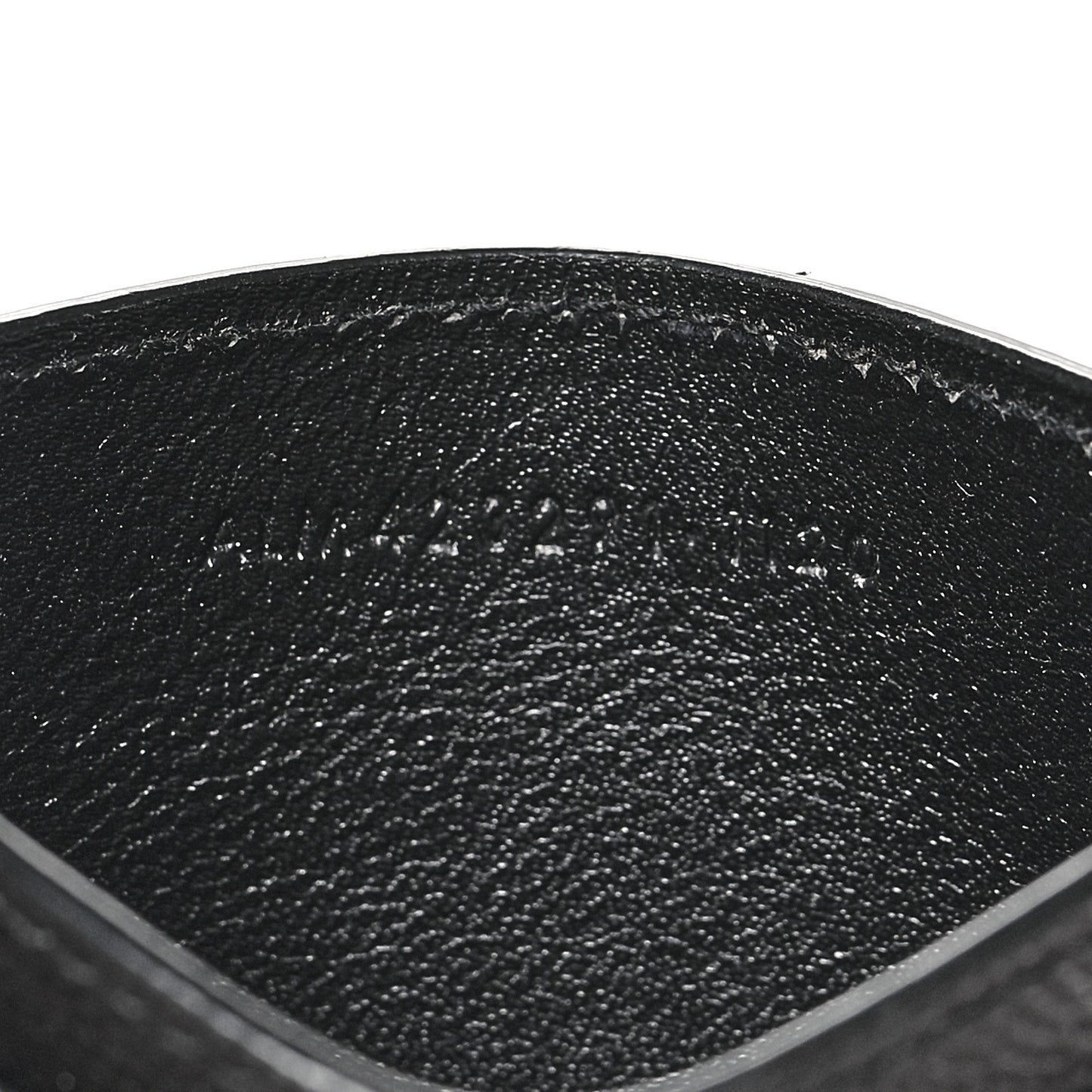 Grain De Poudre Matelasse Chevron Monogram Credit Card Case Black