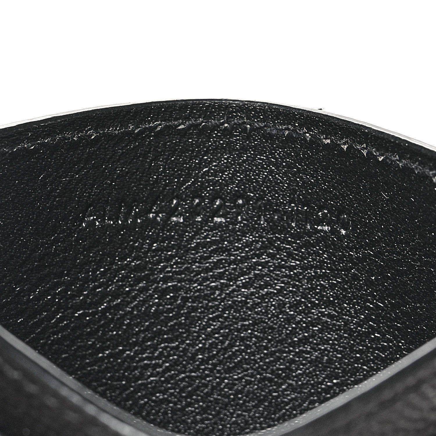 Saint Laurent Grain De Poudre Matelasse Chevron Monogram Credit Card Case Black 7 of 9