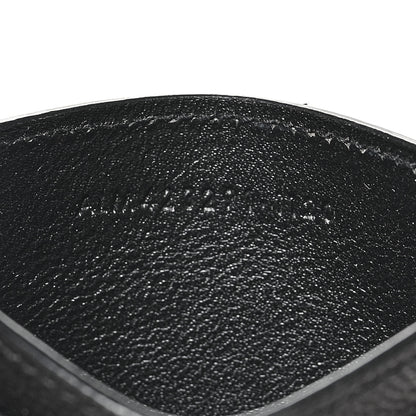Saint Laurent Grain De Poudre Matelasse Chevron Monogram Credit Card Case Black 7 of 9