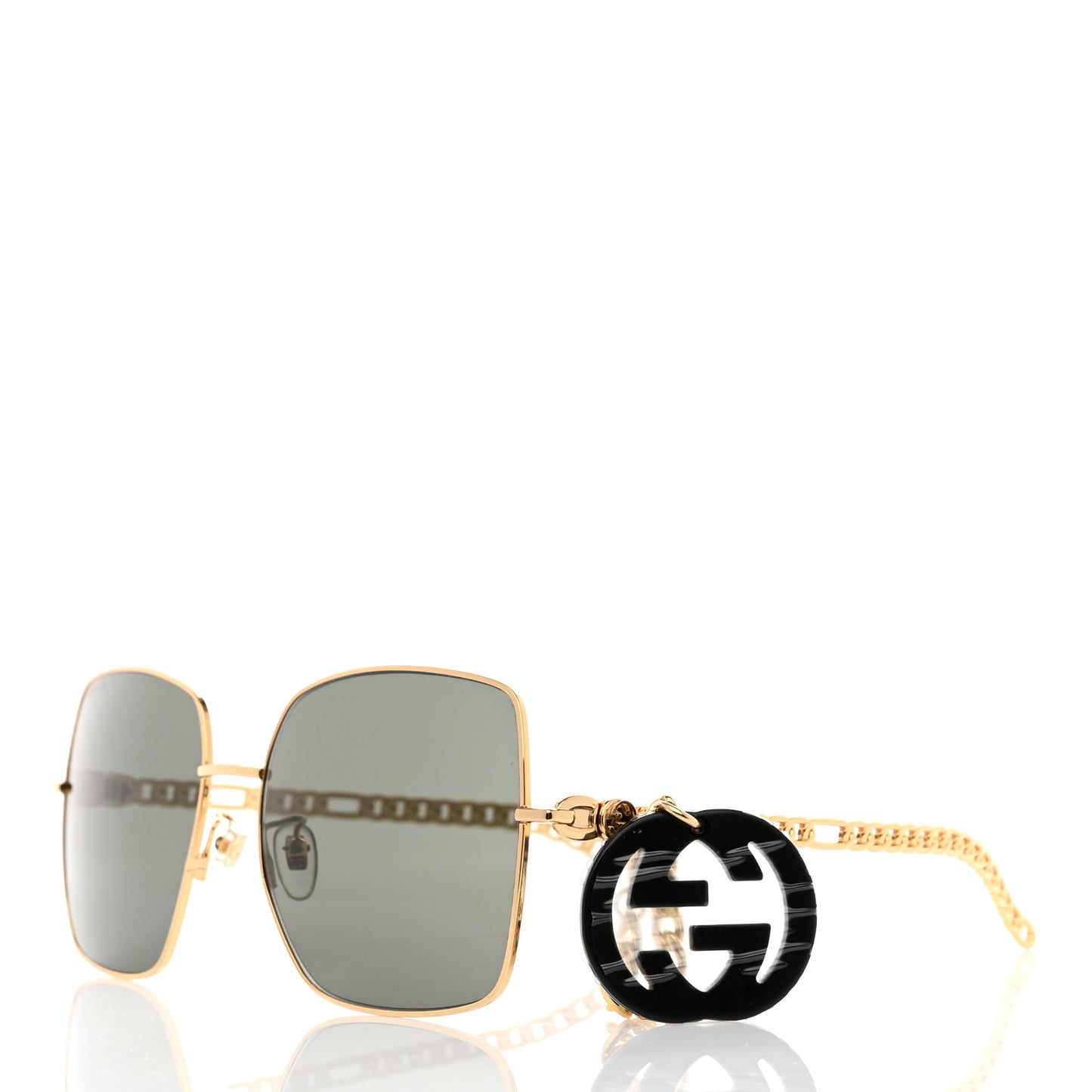 Square Frame Oversized Sunglasses GG0724S Gold