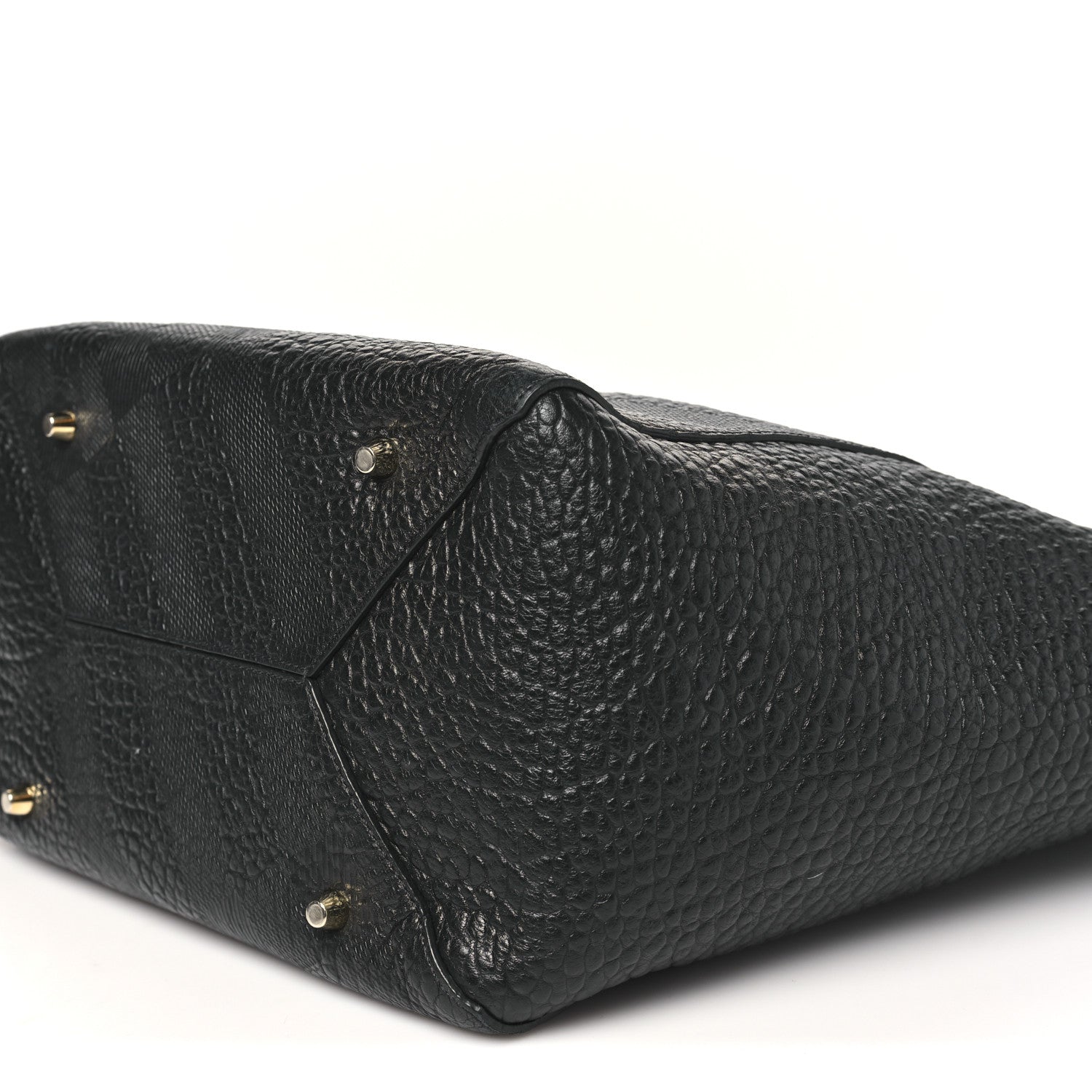 Burberry Heritage Grain Check Embossed Medium Dewsbury Tote Black 10 of 12
