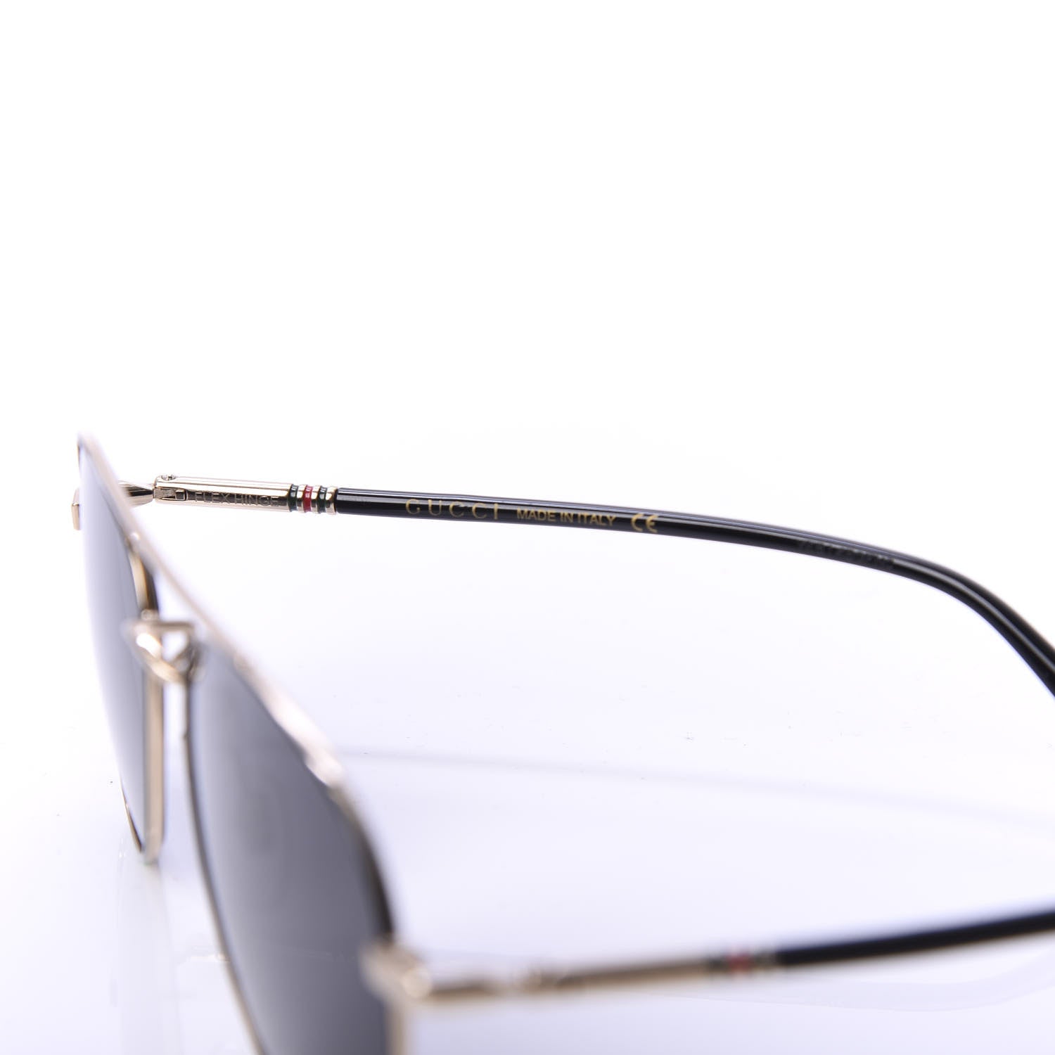 Gucci Metal Aviator Web Sunglasses GG0388S Black 6 of 9