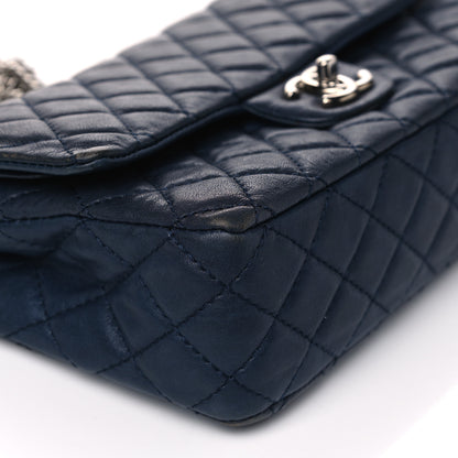 Chanel Lambskin Quilted Medium Double Flap Bijoux Chain Navy 12 of 23