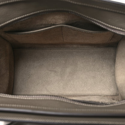 Celine Drummed Calfskin Micro Luggage Souris 5 of 10