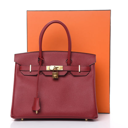 Hermes Epsom Birkin 30 Rouge Grenat 33 of 33