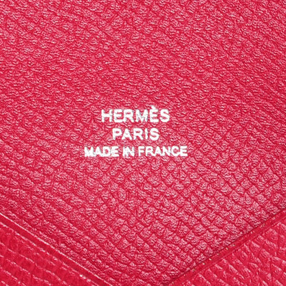 Hermes Epsom Calvi Card Case Rubis 7 of 8