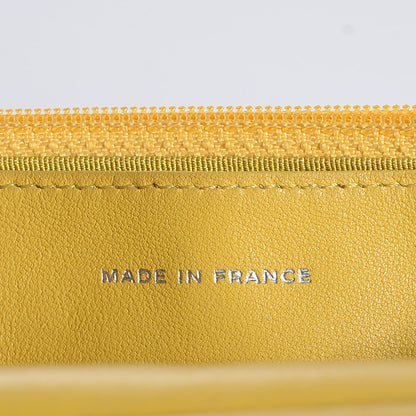 Chanel Lambskin Quilted Wallet on Chain WOC Yellow 7 of 8