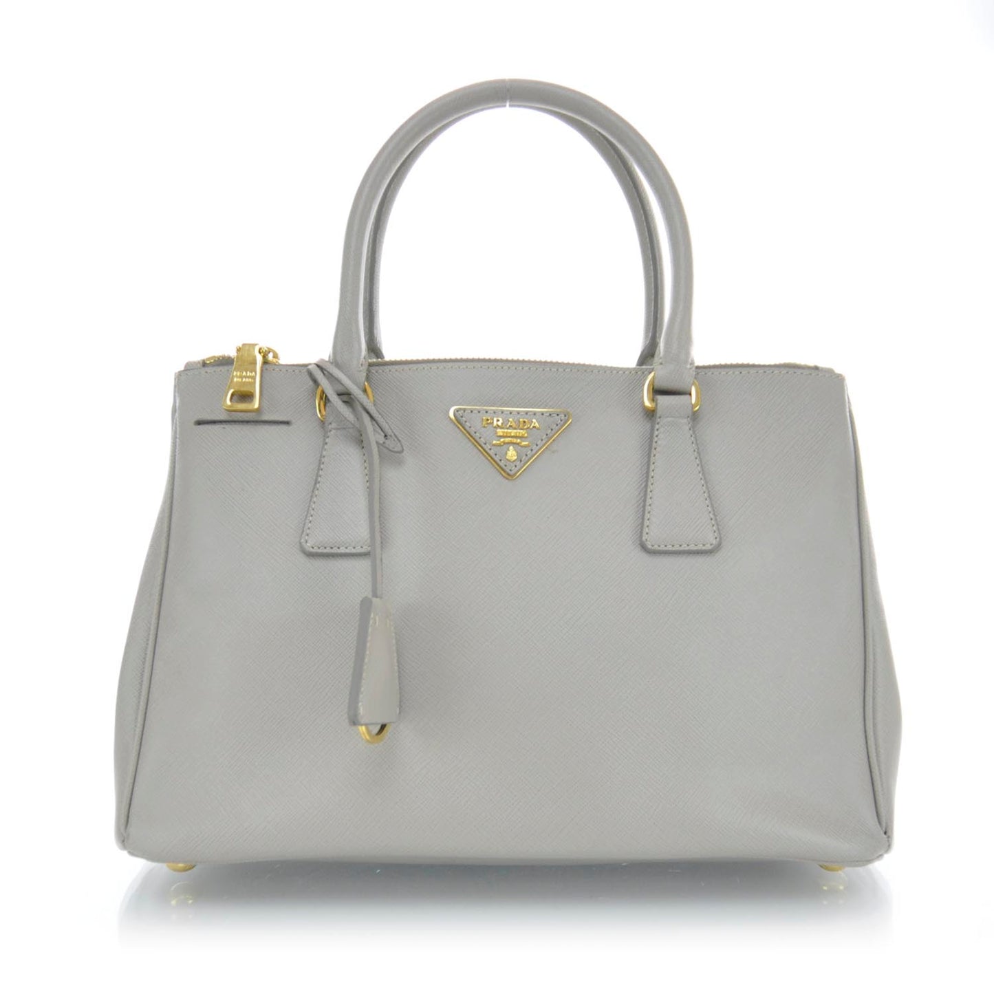 Saffiano Lux Double Zip Tote Pomice