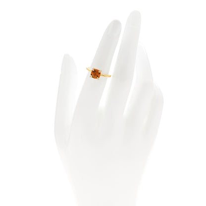 David Yurman 18K Yellow Gold Diamond Citrine 7mm Chatelaine Ring 50 5.5 2 of 5