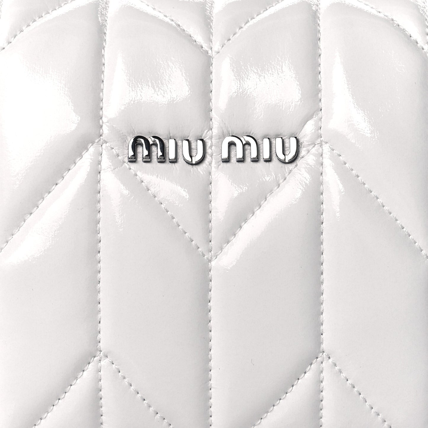 Iridescent Fabric Quilted Mini Spirit Ciré Bag White