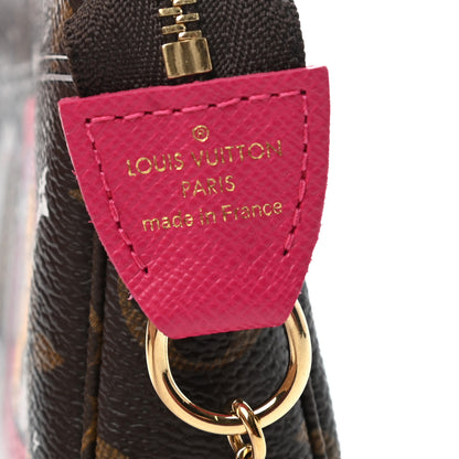 Louis Vuitton Monogram 2019 Christmas Animation Mini Courchevel Pochette Accessories Fuchsia 7 of 7