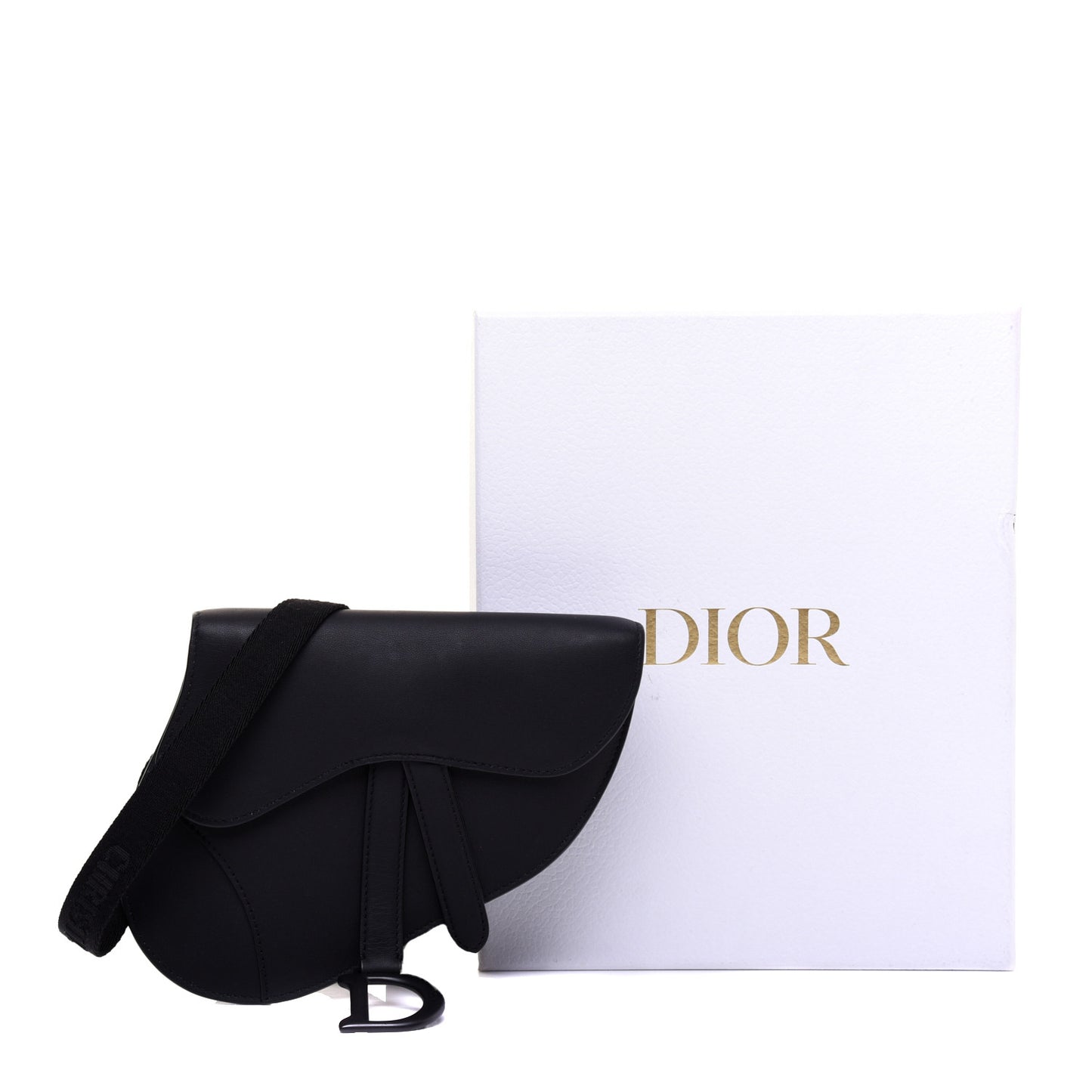 Ultra Matte Calfskin Saddle Belt Bag Black