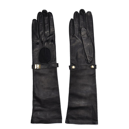 Louis Vuitton Lambskin Long Gloves S Black 1 of 3