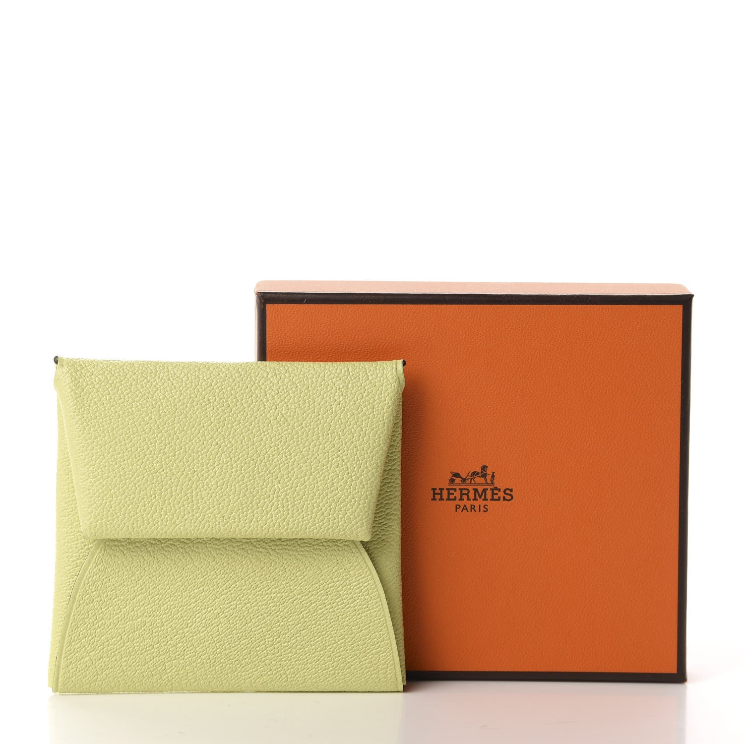 Hermes Chevre Mysore Bastia Coin Purse Jaune Bourgeon 8 of 8