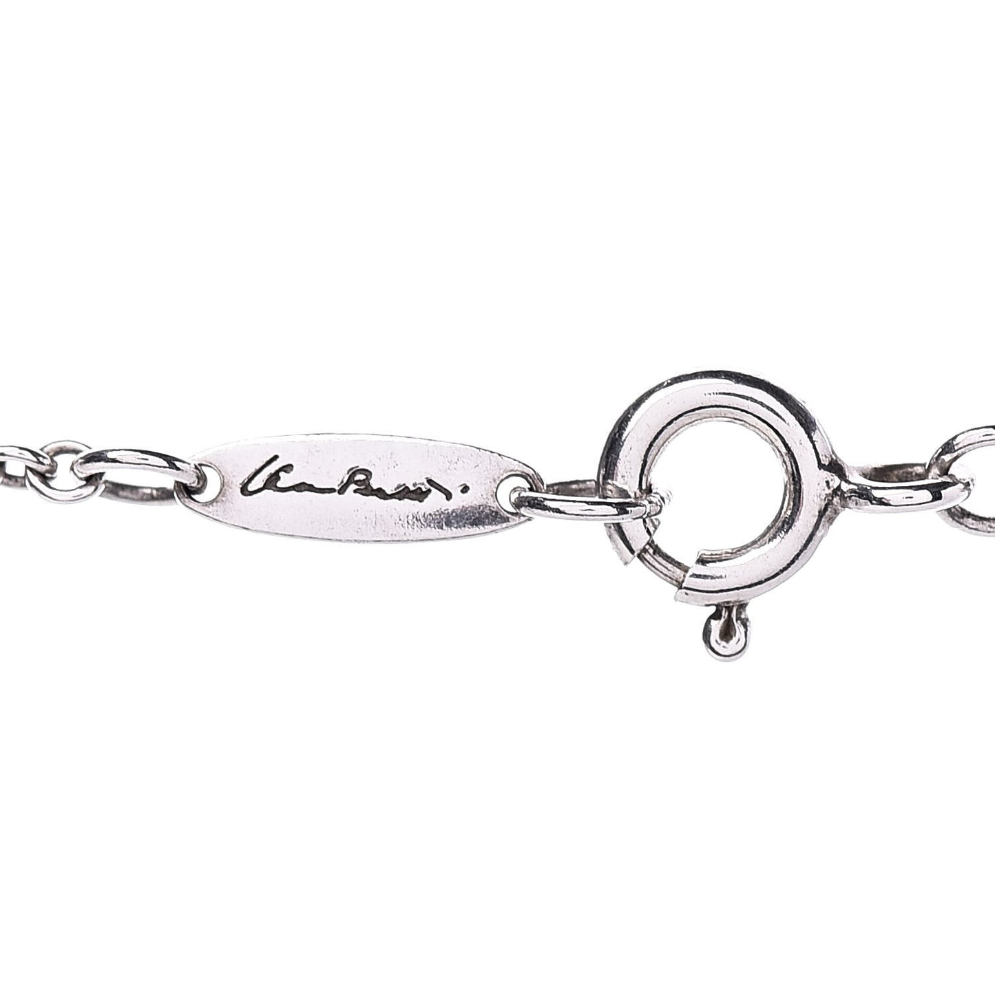 Sterling Silver 22mm Elsa Peretti Open Heart Pendant Necklace
