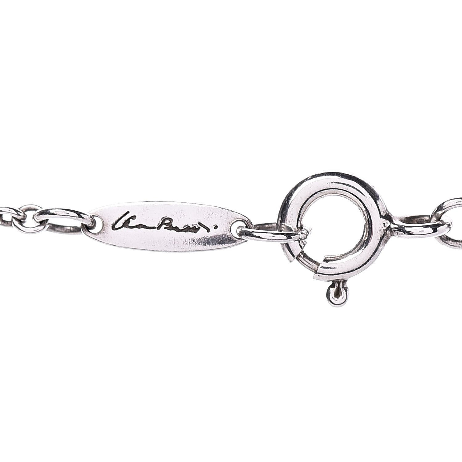 Tiffany Sterling Silver 22mm Elsa Peretti Open Heart Pendant Necklace 6 of 9