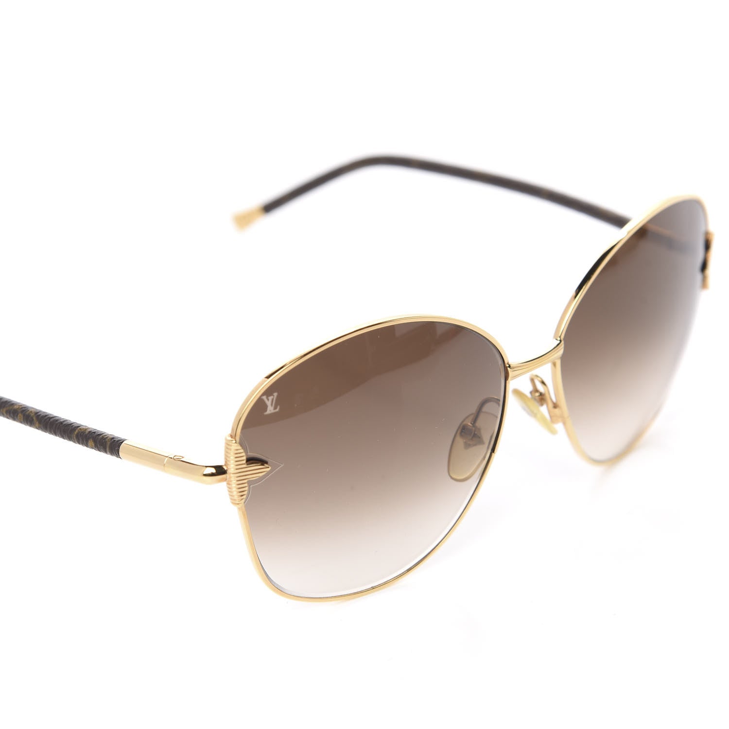 Louis Vuitton Monogram Viola Round Sunglasses Z0464U Brown 9 of 11