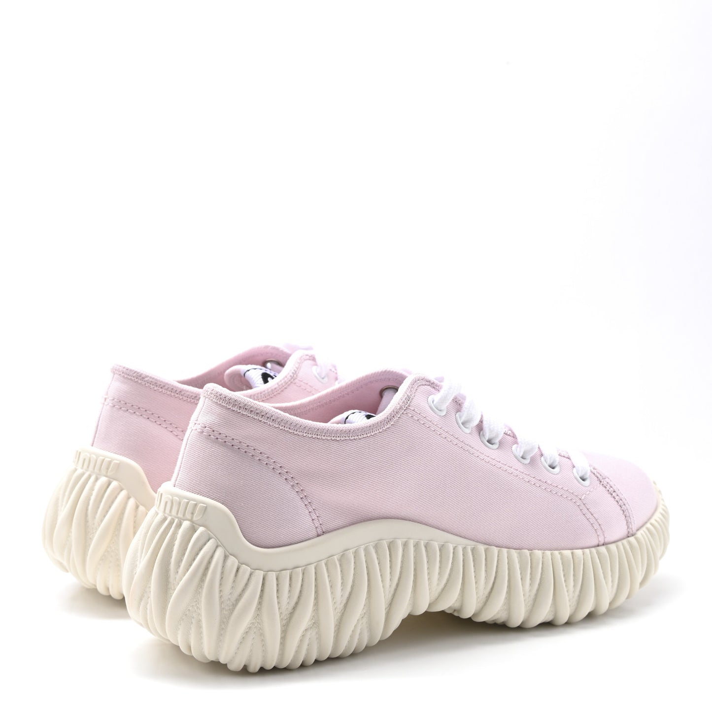 Gabardine Low Top Matelasse Sneakers 35 Alabastro