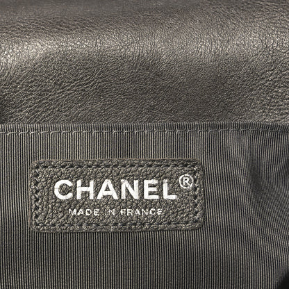 Chanel Metallic Calfskin Quilted Medium Boy Flap Dark Silver 6 of 11