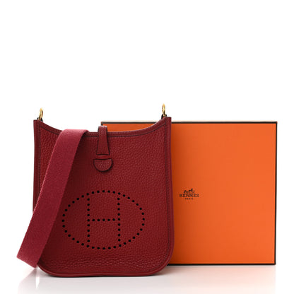 Hermes Taurillon Clemence Evelyne TPM Rouge Grenat 11 of 11