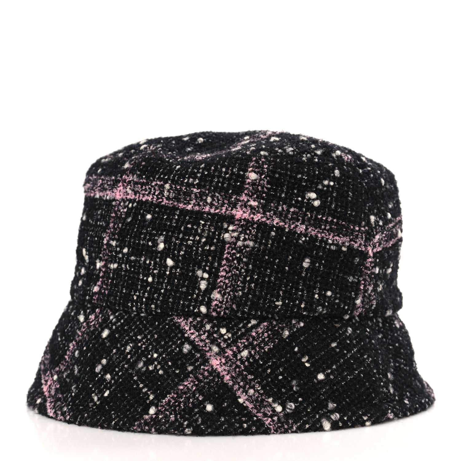 Chanel Tweed Bucket Hat M Black Pink 2 of 6