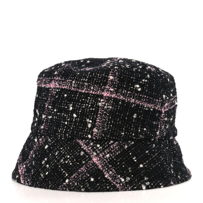 Chanel Tweed Bucket Hat M Black Pink 2 of 6