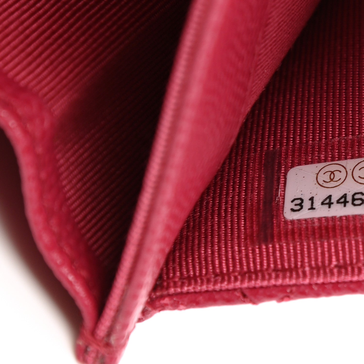 Chanel Caviar Quilted Flap Card Holder Wallet Dark Pink 8 of 9