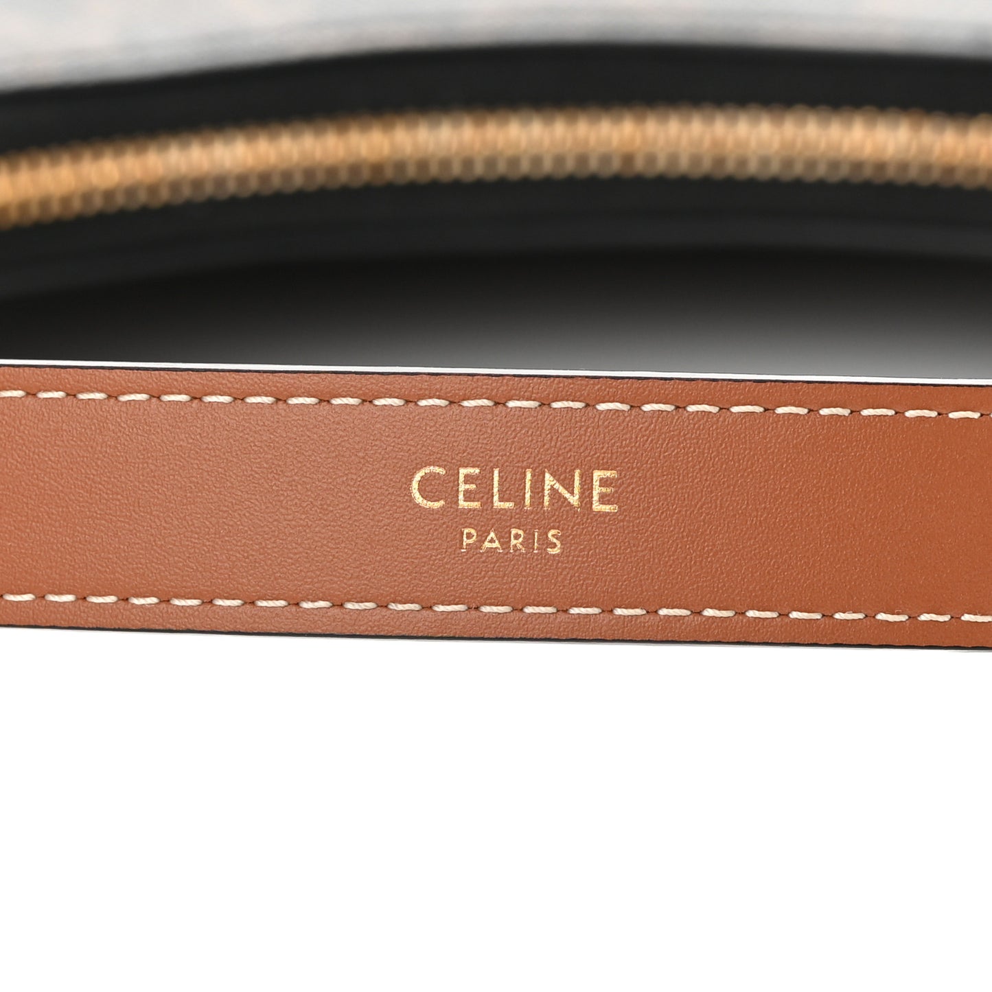 Triomphe Canvas Calfskin Ava Shoulder Bag Tan