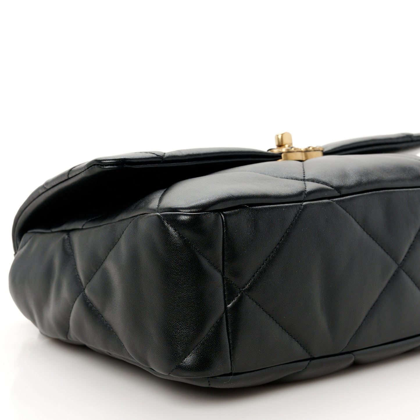 Lambskin Quilted Large Chanel 19 Flap Black