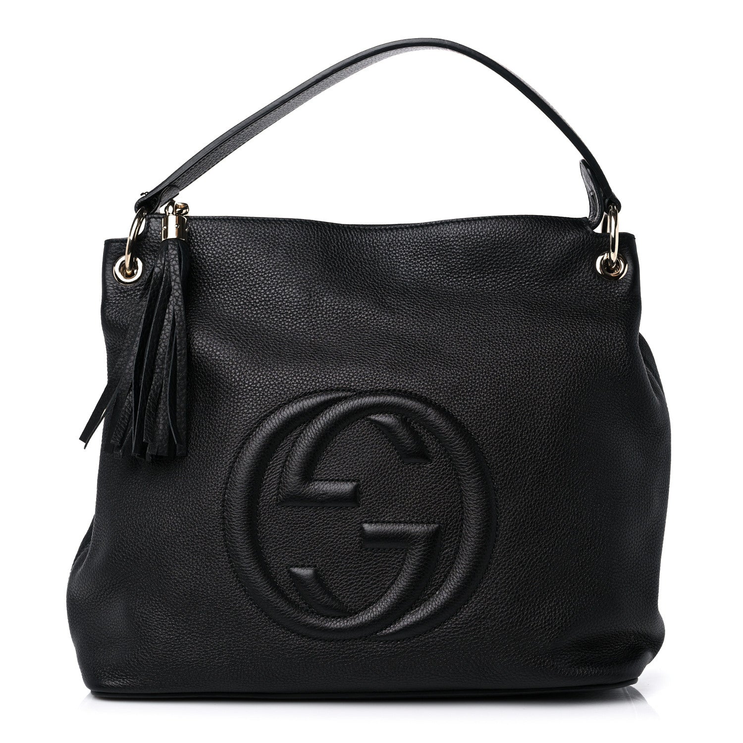 Gucci Pebbled Calfskin Large Soho Hobo Black 1 of 15