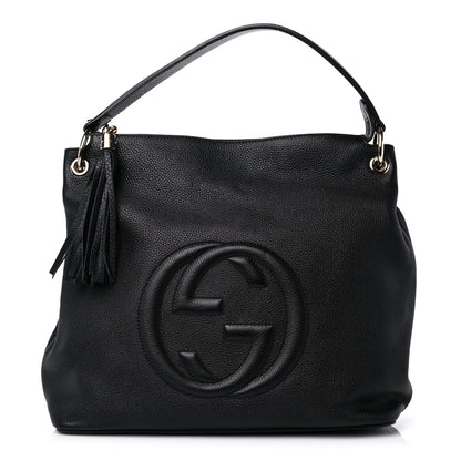 Gucci Pebbled Calfskin Large Soho Hobo Black 1 of 15