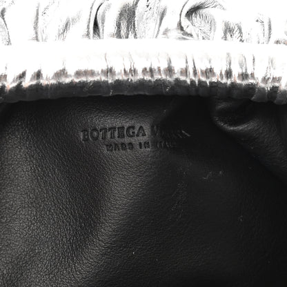 Bottega Veneta Metallic Bark Calfskin The Mini Pouch Silver 6 of 9