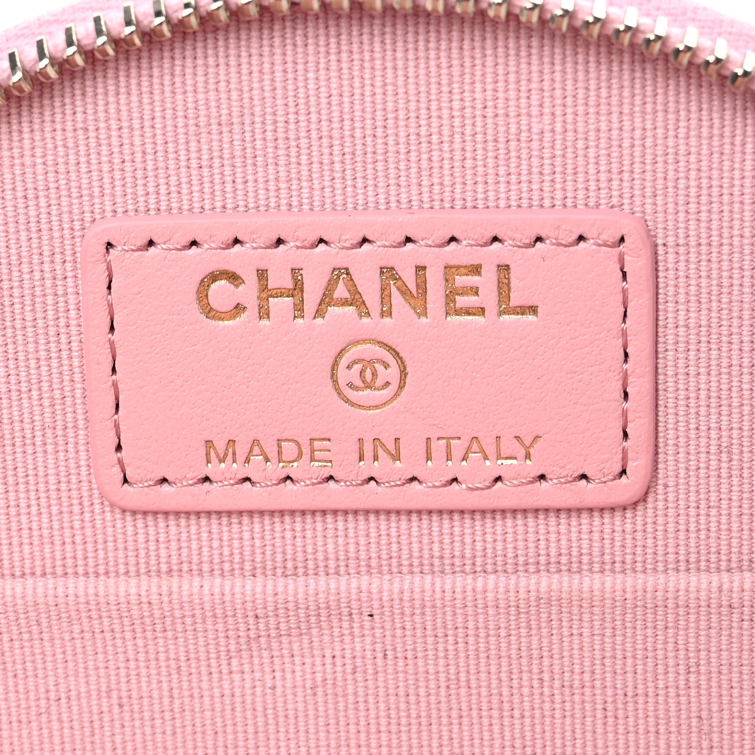 Chanel Caviar Quilted Round Handle With Care Vanity With Chain Pink 8 of 11