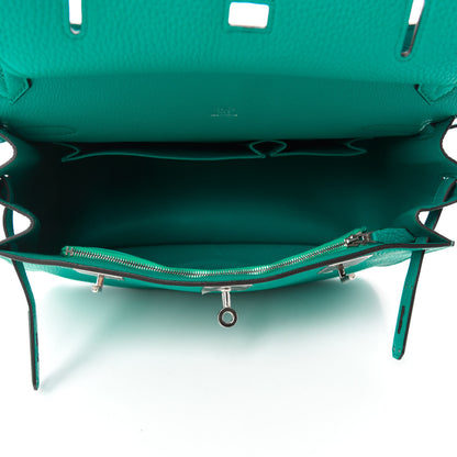 Hermes Taurillon Clemence Jypsiere 28 Bleu Paon 5 of 10
