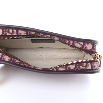 Christian Dior Oblique Diorquake Clutch Burgundy 5 of 9