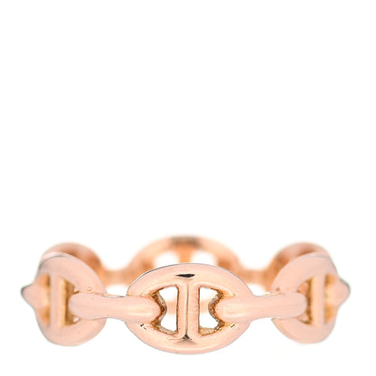 Hermes 18K Rose Gold PM Chaine D'Ancre Enchainee Ring 52 6 3 of 6