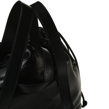 Saint Laurent Lambskin Drawstring Backpack Black 10 of 14