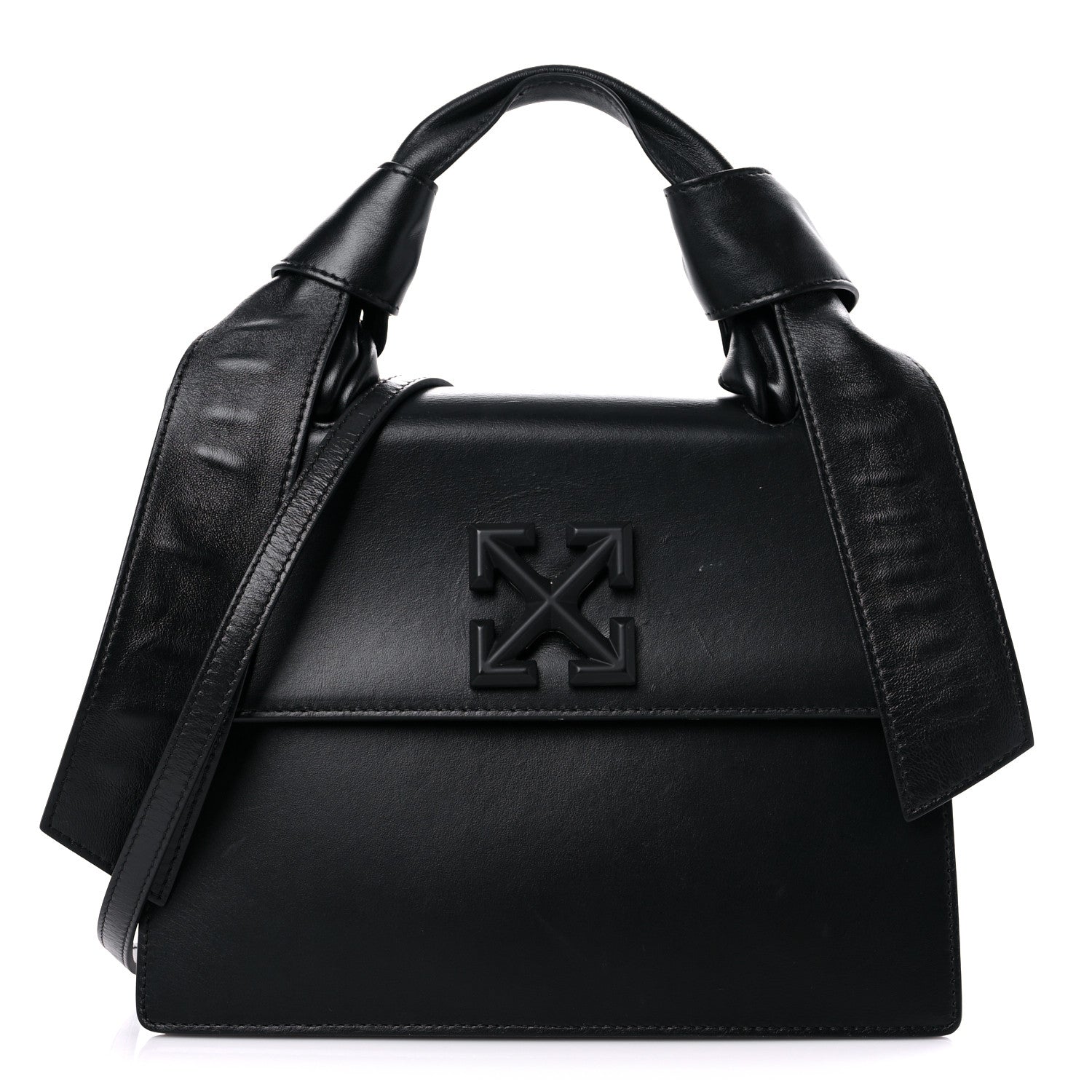 Off-White Calfskin New Jitney 2.8 Bag Black 1 of 24