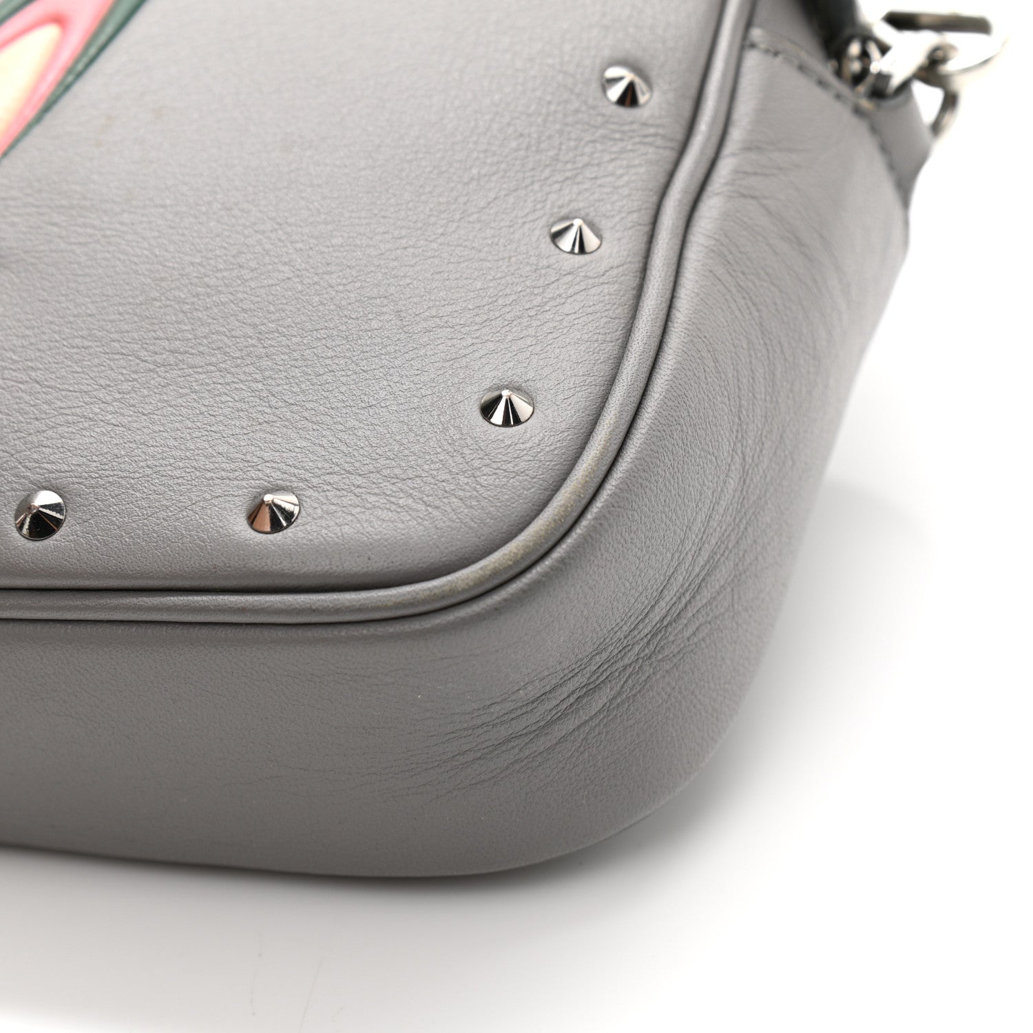 MCM Lambskin Star Eyed Bunny Crossbody Grey 11 of 11