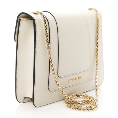 Bulgari Calfskin Small Serpenti Forever Snake Strap Crossbody Bag White Agate 4 of 11