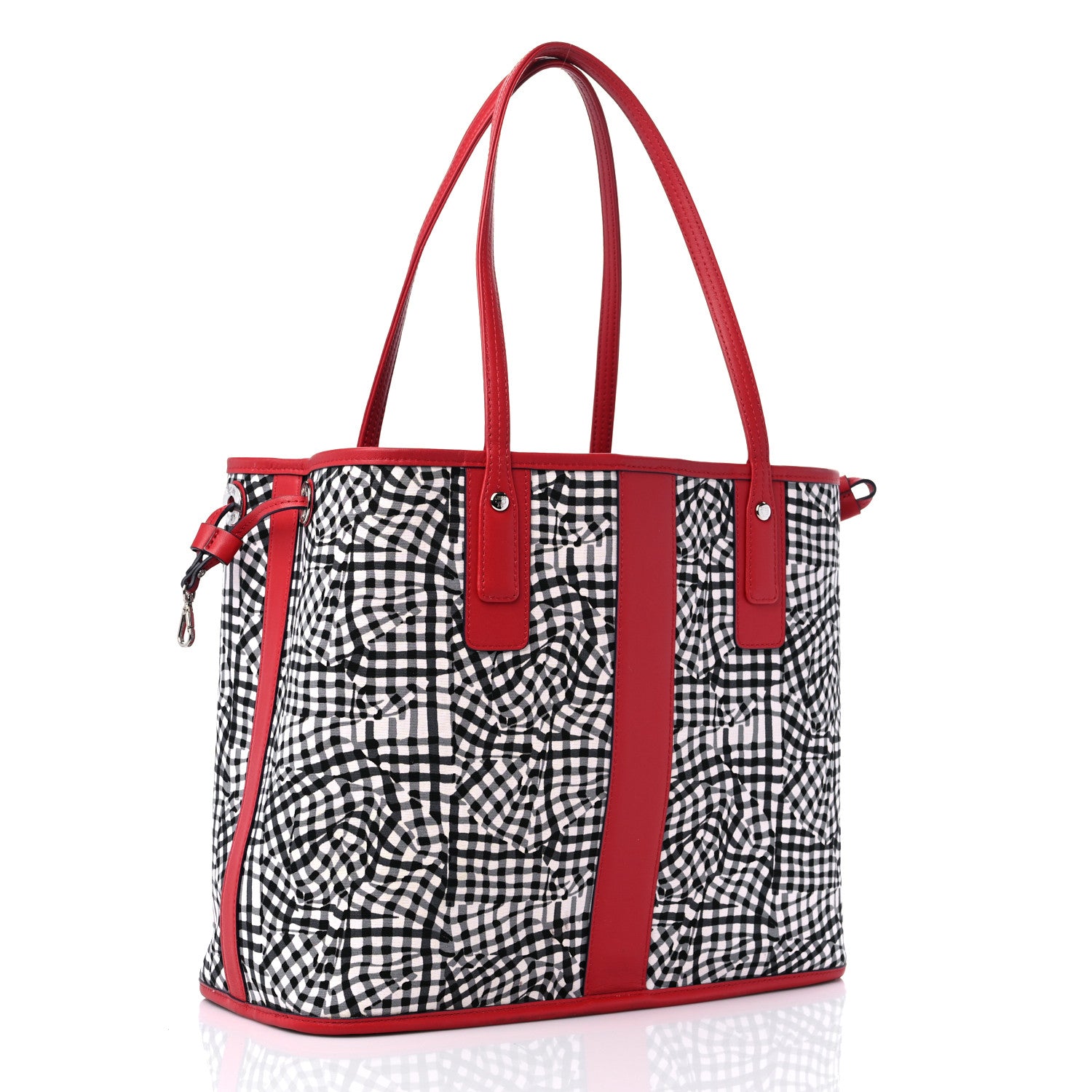 MCM Visetos Medium Liz Reversible Shopper Tote Ruby Red 13 of 16