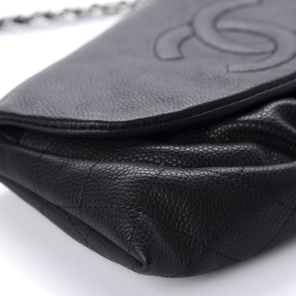 Chanel Caviar Half Moon Wallet On Chain WOC Black 6 of 12