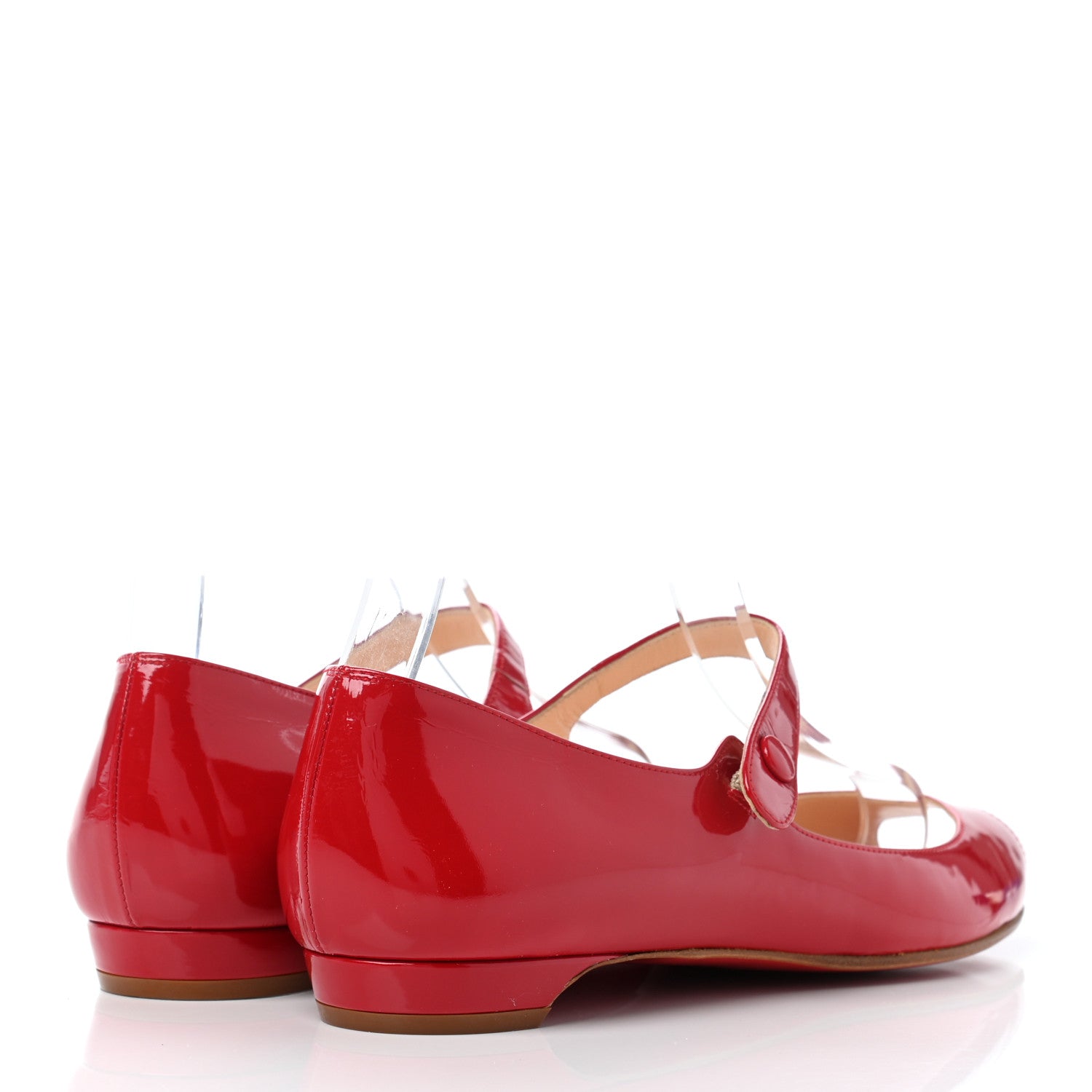 Christian Louboutin Patent Ioma Flat 39.5 Red Chic 4 of 8