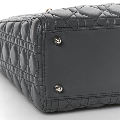 Christian Dior Lambskin Cannage Large Lady Dior Grey 7 of 11