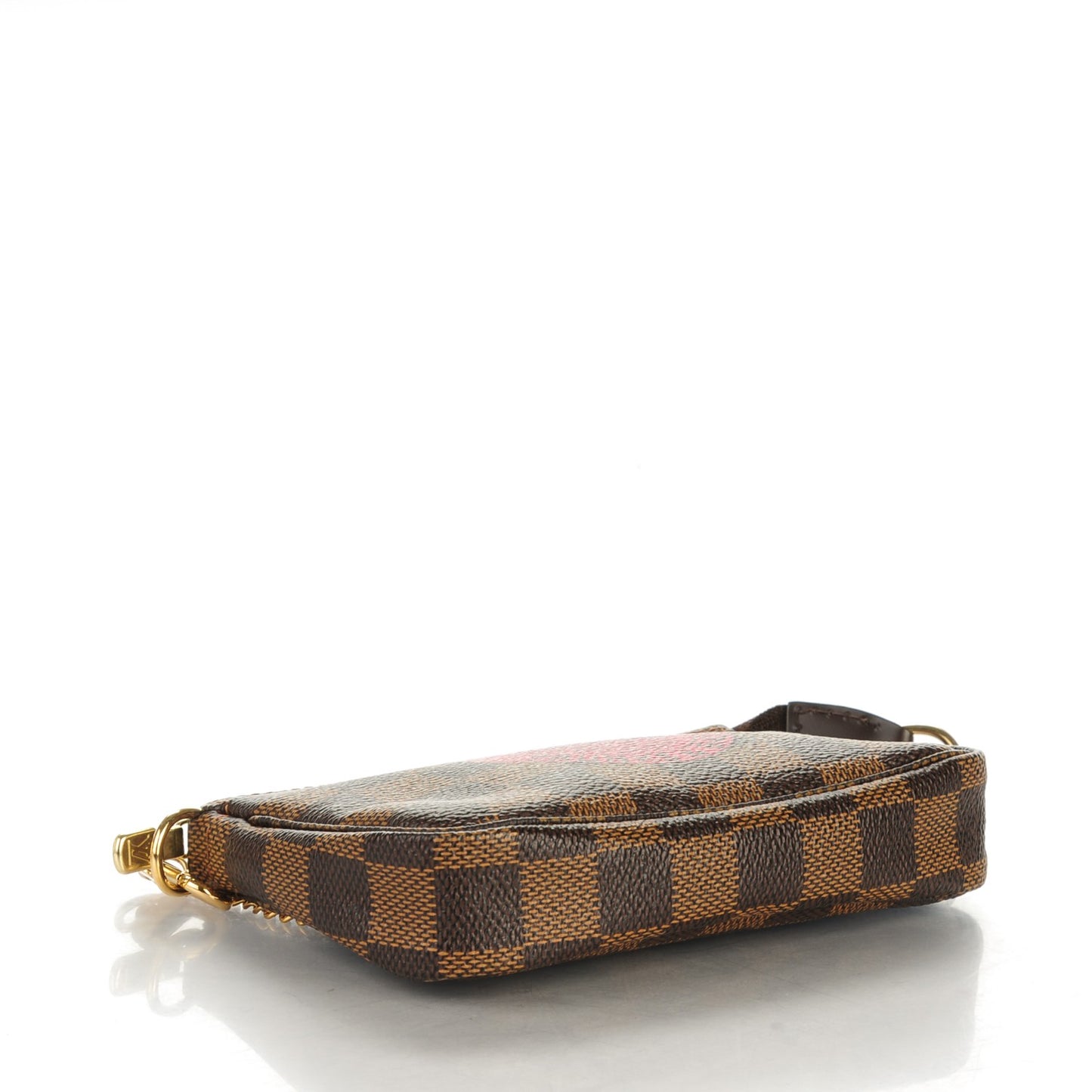 Damier Ebene Complice Trunks and Bags Mini Pochette Accessories Red