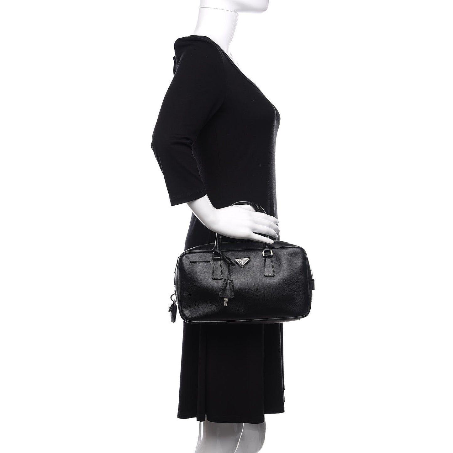 Saffiano Lux Bowler Black